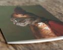 Viking Cat Greeting Card – Fierce Warrior Feline Art (5"x7") | Gift Cards by The Ugly Cat Studio