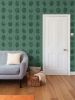 Trellis - The AEON Months - Green Duotone - Wallpaper Print | Wall Treatments by Sean Martorana. Item made of paper