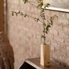 Cypress and Glass Vase | Facet Flower Vase | Vases & Vessels by Alabama Sawyer. Item composed of wood and glass