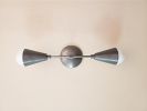 Modern Wall Sconce - Mid Century Wall Light - Gunmetal Loft | Sconces by Retro Steam Works. Item composed of brass in industrial style