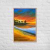 Framed Print - Day Blazed - Tropical Sunset Palm Tree | Work by Eman's Gallery