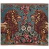 1970s Vintage Double Lion Motif Kilim Rug 6'9'' X 16'11'' | Area Rug in Rugs by Vintage Pillows Store