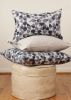 Grey & Navy Wool Geometric Pattern Lumbar Pillow 14x22 | Pillows by Vantage Design