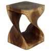 Haussmann® Wood Twist End Table 15 x 15 x 20 inch | Tables by Haussmann®