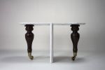 PianoForte - Carrara marble side table | Tables by DFdesignLab - Nicola Di Froscia. Item made of oak wood & brass compatible with minimalism and modern style