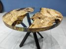 Custom Order 36 Round Olive Epoxy Table-Dining Room Table | Dining Table in Tables by LuxuryEpoxyFurniture. Item made of wood & synthetic