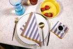 Mondrian Primary Colors Striped Cocktail Napkins, Set of 4 | Linens & Bedding by Willow Ship