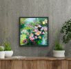 Cascading Lilies | Oil And Acrylic Painting in Paintings by Checa Art. Item made of canvas