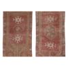 Set of Two Distressed Turkish Small Rug, Kitchen Sink Rug | Runner Rug in Rugs by Vintage Pillows Store. Item composed of cotton and fiber