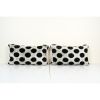 Set of Two Ikat Black Polka Dot Lumbar Pillow | Sham in Linens & Bedding by Vintage Pillows Store. Item made of cotton