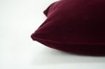 burgundy velvet pillow case // mulled wine velvet cushion | Pillows by velvet + linen