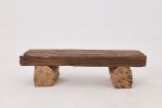 Logniture, Reclaimed Oak Wood Brutalist Bench, Natural and Eco Friendly | Benches & Ottomans by Logniture