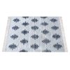 Cream & Navy Diamond Pattern Area Rug | Rugs by Swiflo