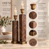 Walnut Candle Holders Set, Handmade Wooden Candlesticks, Luxury Home Decor Gifts, Modern Housewarming Gift | Bed Frame in Beds & Accessories by Vesta Corte