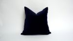 READY TO SHIP 24 x 24 inches // midnight blue velvet cushion | Pillows by velvet + linen