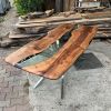 Clear Epoxy Walnut Dining Table | Tables by Ironscustomwood