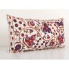 Vintage Floral Suzani Pastel Pillow Fashioned from a Mid-20t | Cushion in Pillows by Vintage Pillows Store