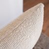 Vertical Woven Channels of Creamy Wool Lumbar Pillow 12x24 | Pillows by Vantage Design