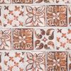 Tile Burnt Orange Fabric | Linens & Bedding by Stevie Howell. Item composed of cotton
