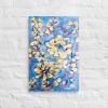 Canvas Print – Iris Lake – Blue and Gold Floral Wall Art | Work by Eman's Gallery