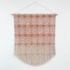 Scallop Block Print Fringe Wall Hanging in Terra Cotta | Tapestry in Wall Hangings by Julia Canright | Ojai Valley Inn in Ojai
