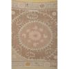 Central Asian Suzani Textile, Embroidered Cotton Pink Uzbek | Tablecloth in Linens & Bedding by Vintage Pillows Store