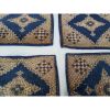 Vintage Square Doormats, Set Of 4, Quadruple Handwoven Rugs | Area Rug in Rugs by Vintage Pillows Store. Item made of cotton & fiber