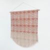 Scallop Block Print Fringe Wall Hanging in Terra Cotta | Tapestry in Wall Hangings by Julia Canright | Ojai Valley Inn in Ojai