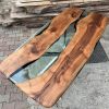 Clear Epoxy Walnut Dining Table | Tables by Ironscustomwood