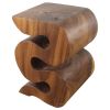 Haussmann® Wood BIG Wave Verve Accent Snake Table 14x14x20 | Side Table in Tables by Haussmann®