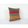 Anatolian Kilim Pillow Cover, Colorful Striped Handwoven Kil | Cushion in Pillows by Vintage Pillows Store