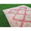 1970s Vintage Turkish Light Red Oushak Rug, Living Room Rug | Area Rug in Rugs by Vintage Pillows Store. Item composed of cotton and fiber