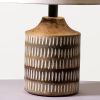 Naybu Straight Table Lamp | Lamps by Home Blitz. Item made of wood & cotton compatible with boho style