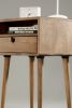 Mid Century Nightstand Bedside Table with Drawer | Storage by Manuel Barrera Habitables. Item composed of walnut