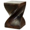 Haussmann® Big Twist Wood Stool Table 14 in SQ x 20 in H | Chairs by Haussmann®