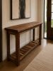 Solid Wood Entryway Table with Shelf | Console Table in Tables by Pelican State Woodworks