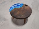 Epoxy Coffee Table - Resin End Table - Epoxy Coastal Table | Tables by Tinella Collection. Item made of walnut & synthetic compatible with contemporary and country & farmhouse style