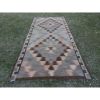 1950s Vintage Diamond Turkish Kilim Rug - 4'8'' x 9'4'' | Area Rug in Rugs by Vintage Pillows Store. Item composed of fiber