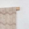 Wave Block Print Fringe Wall Hanging in Taupe | Tapestry in Wall Hangings by Julia Canright | Ojai Valley Inn in Ojai