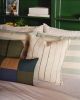 Recycled Stripe Pillow - Grey | Pillows by MINNA