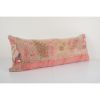 Muted Color Antique Carpet Rug Pillow, Unique Long Soft | Cushion in Pillows by Vintage Pillows Store. Item composed of cotton