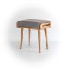 Stool Made of Solid Oak Table, Oak Legs | Chairs by Manuel Barrera Habitables. Item composed of oak wood and fabric
