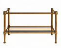 Carrara White Marble Vanity with Brass Legs and Metal Shelf | Water Fixtures by Vero Marble