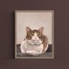 Tabby Cat Art Print, Montreal Corner Store, Urban Animal Painting, Fine Art Paper | Prints in Paintings by The Ugly Cat Studio