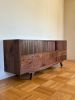 Wood Media Cabinet with Sliding Doors & Brass: The Palisade | Storage by Handhold Studio
