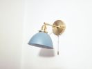 Pull Chain Directional, Wall Brass Sconce, Coastal Light | Sconces by Retro Steam Works. Item made of brass works with modern style
