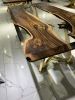 Custom Clear Epoxy Table - Epoxy Resin Table - Dining Table | Tables by Tinella Collection. Item made of walnut & synthetic compatible with contemporary and country & farmhouse style