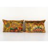 Set of Two Yellow Velvet Lumbar, Tribal Ethnic Pillow | Sham in Linens & Bedding by Vintage Pillows Store. Item composed of cotton & fiber