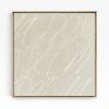 Gestural Marks in Linen by DSCVR Art Framed Square Canvas | Prints in Paintings by ArtCollectiv