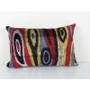 Ikat Colorful Pillow Cover - Handloom Silk Pastel Velvet Lum | Cushion in Pillows by Vintage Pillows Store